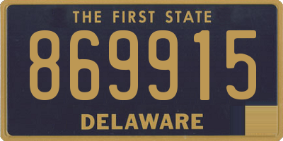 DE license plate 869915