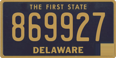 DE license plate 869927