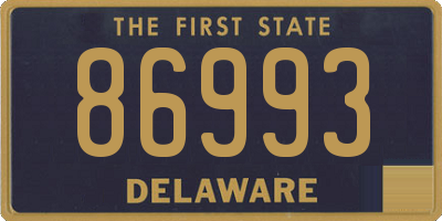DE license plate 86993