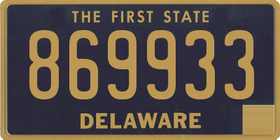DE license plate 869933