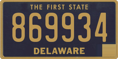 DE license plate 869934