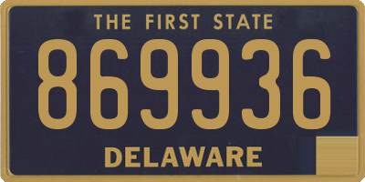 DE license plate 869936