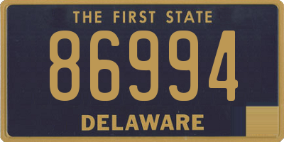 DE license plate 86994