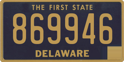 DE license plate 869946