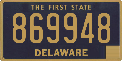 DE license plate 869948