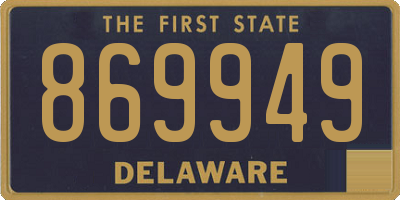 DE license plate 869949