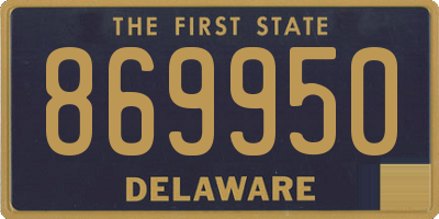 DE license plate 869950
