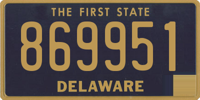 DE license plate 869951