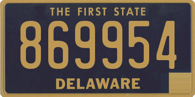 DE license plate 869954