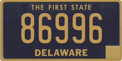DE license plate 86996