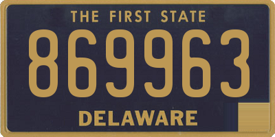 DE license plate 869963
