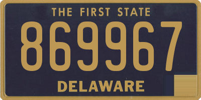 DE license plate 869967