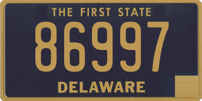 DE license plate 86997