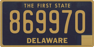 DE license plate 869970