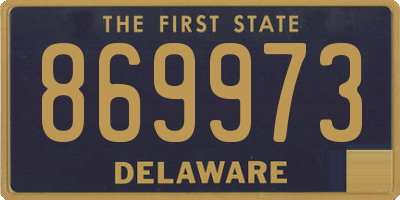 DE license plate 869973