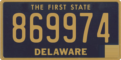 DE license plate 869974