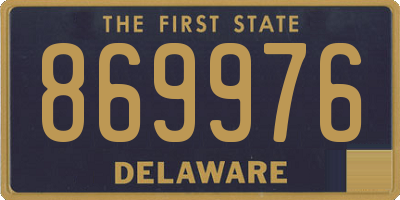 DE license plate 869976