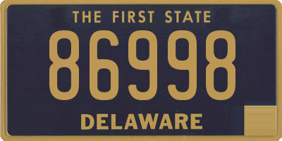 DE license plate 86998