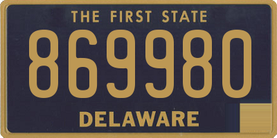 DE license plate 869980