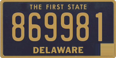 DE license plate 869981