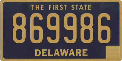 DE license plate 869986