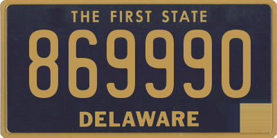 DE license plate 869990