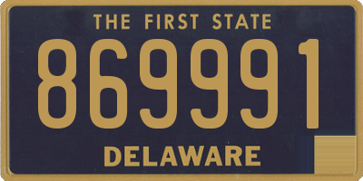 DE license plate 869991