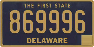 DE license plate 869996