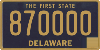 DE license plate 870000