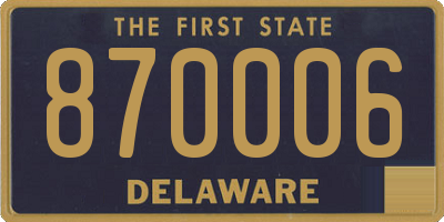 DE license plate 870006