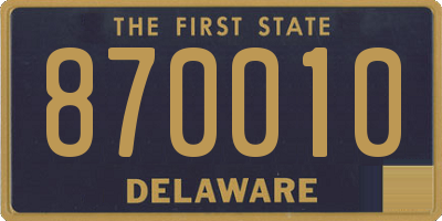 DE license plate 870010