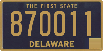 DE license plate 870011