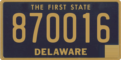 DE license plate 870016
