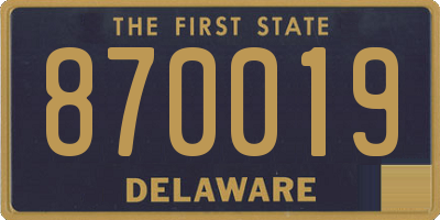 DE license plate 870019