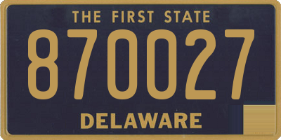 DE license plate 870027