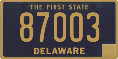 DE license plate 87003