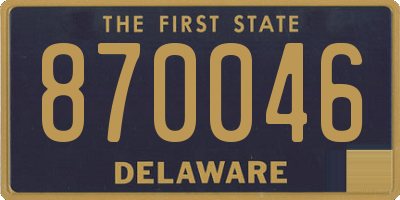 DE license plate 870046