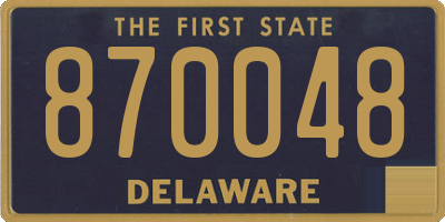 DE license plate 870048