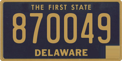 DE license plate 870049