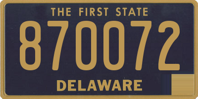 DE license plate 870072