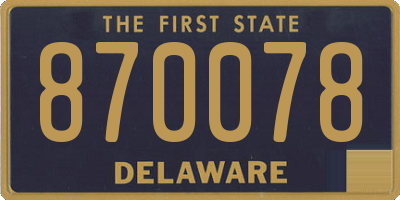 DE license plate 870078