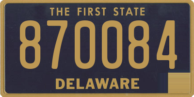 DE license plate 870084