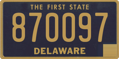 DE license plate 870097