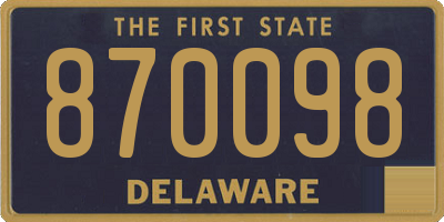DE license plate 870098