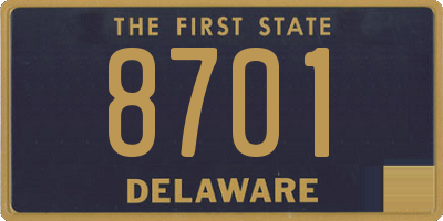 DE license plate 8701