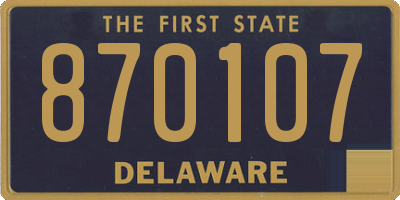DE license plate 870107