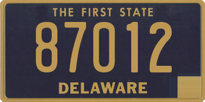 DE license plate 87012