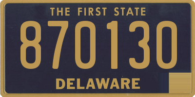 DE license plate 870130