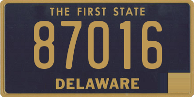 DE license plate 87016