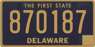 DE license plate 870187